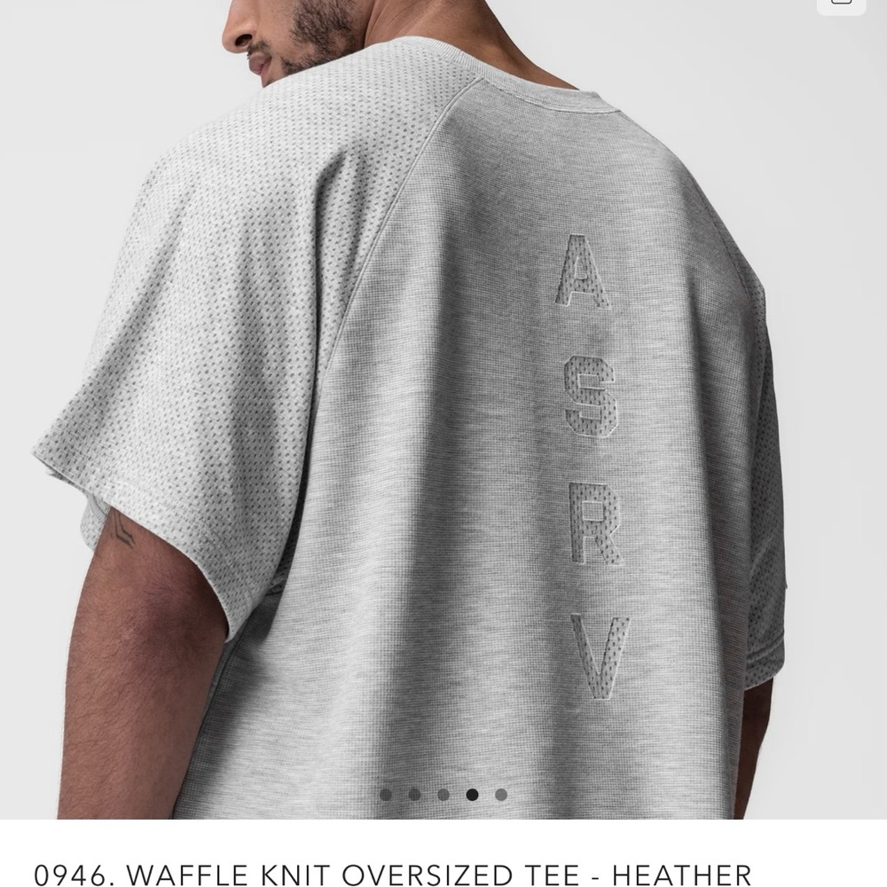ASRV Heather Gray Waffle Knit Oversized Tee